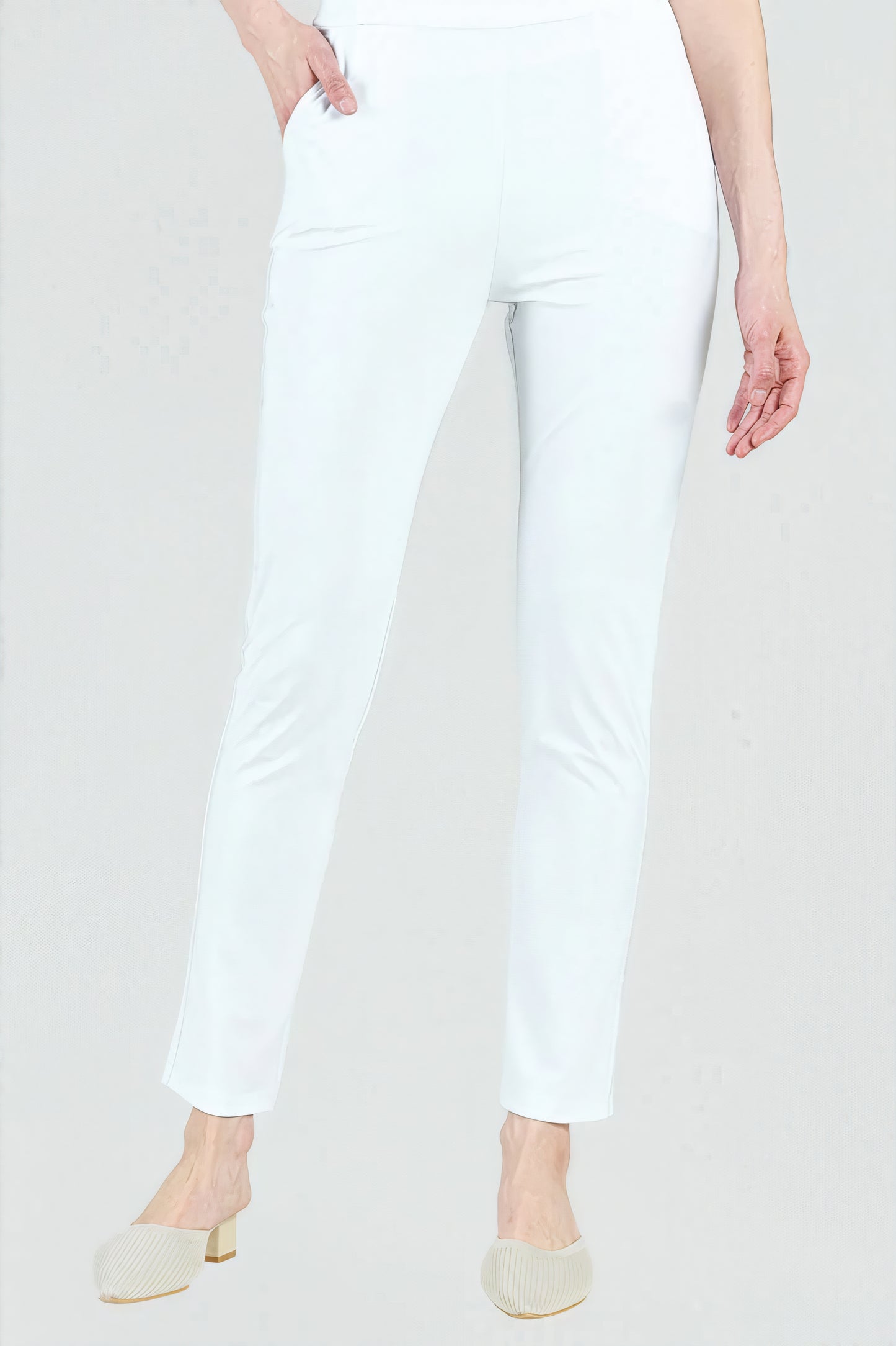Clara Sunwoo White Ankle Pant