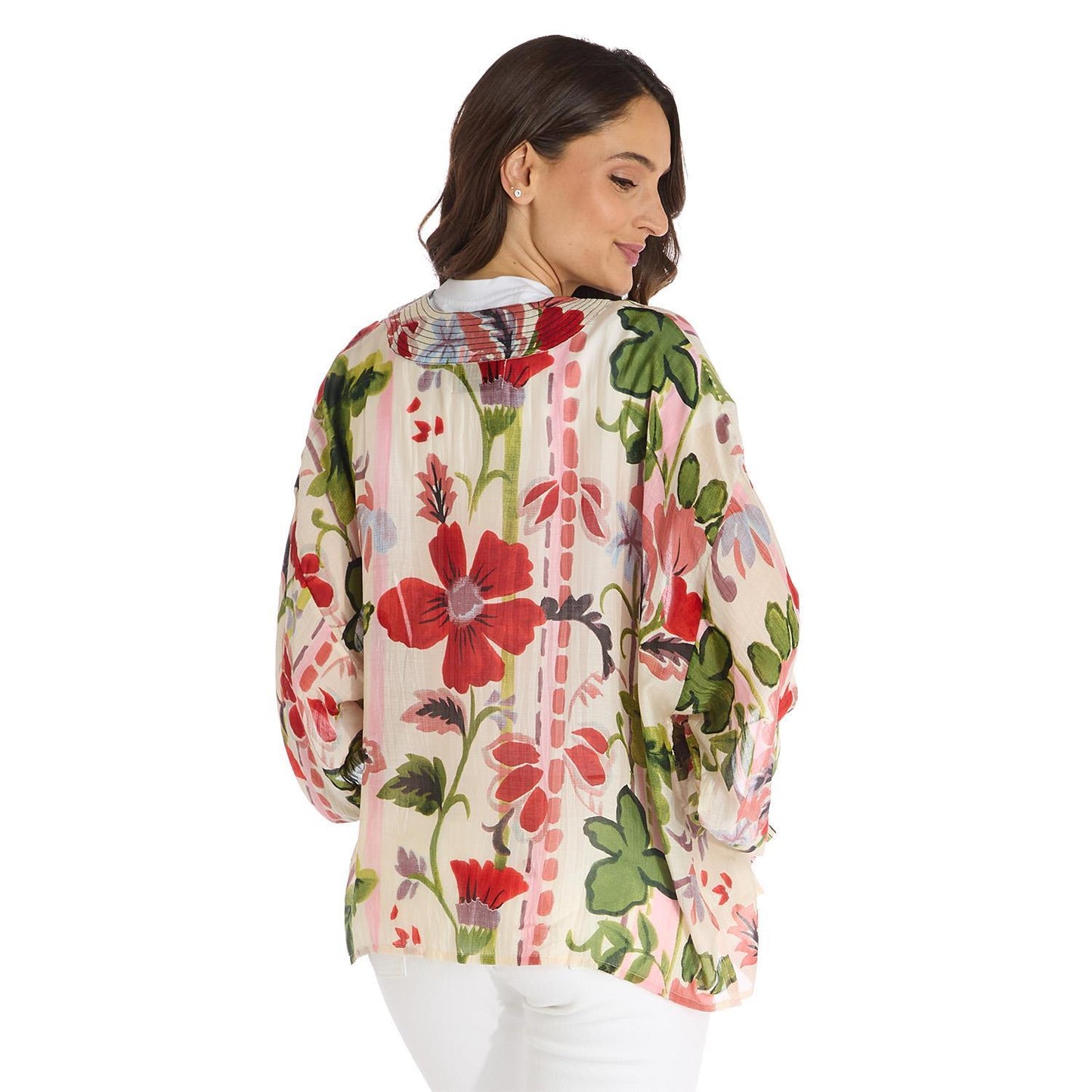 Poppy Red Short Kimono