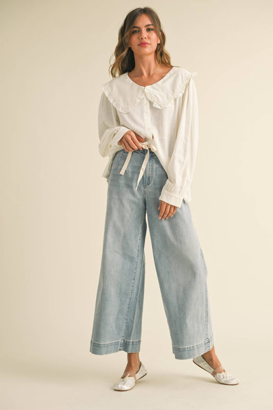 Weekend Wide Leg Tie Waist Jeans