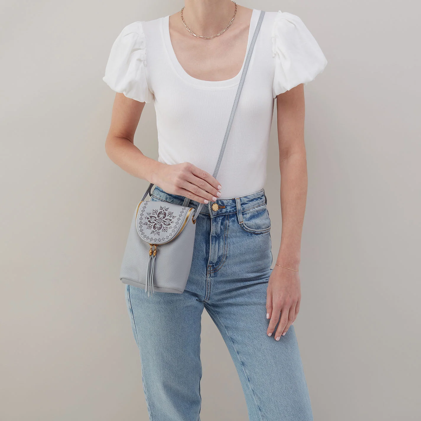 Hobo Blue Pearl Crossbody