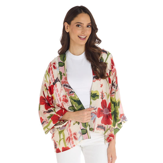 Poppy Red Short Kimono