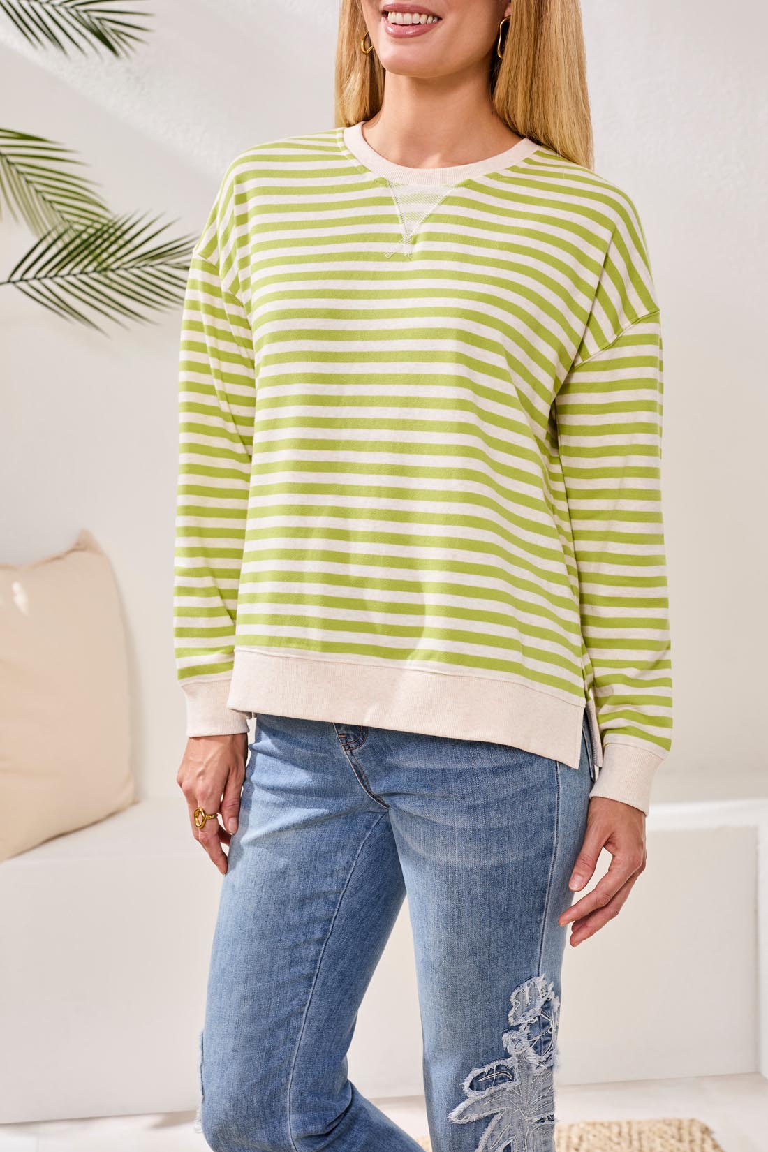 Mint Leaf Knit Crew Top