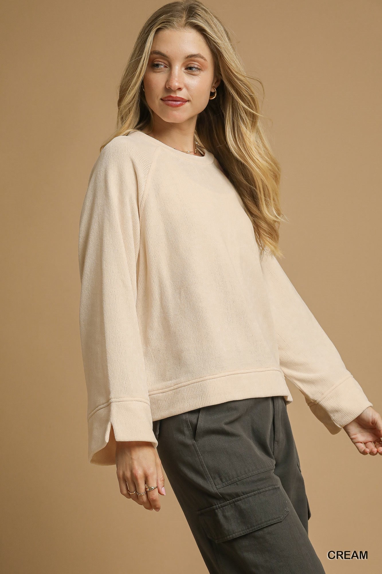 Knit Crew Neck Top