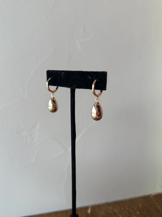 JA Designs Gold Teardrop Hoop Earrings