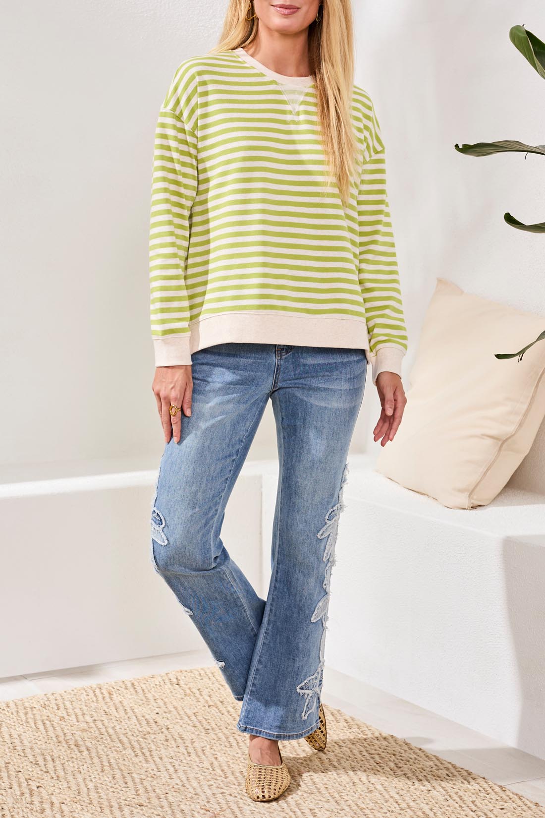 Mint Leaf Knit Crew Top