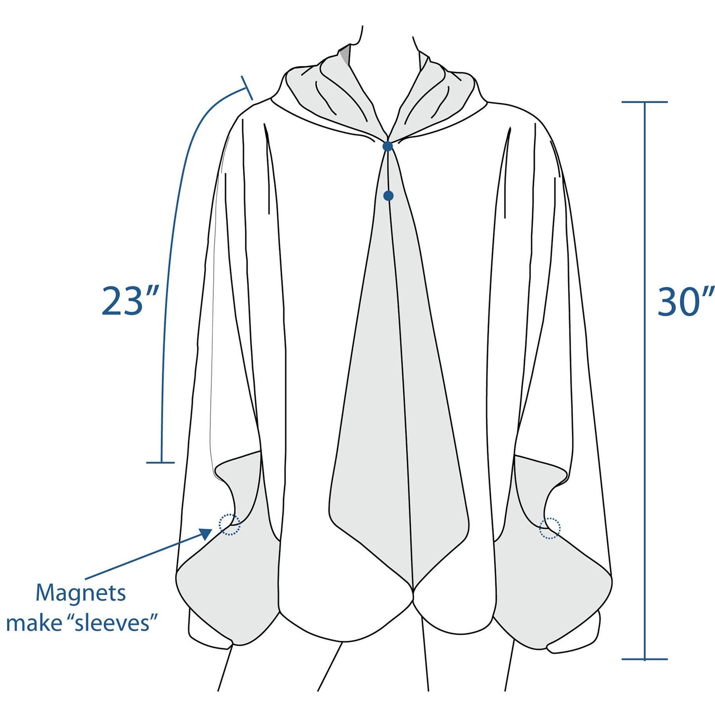 Crimson & Black / White Houndstooth Travel Rain Cape