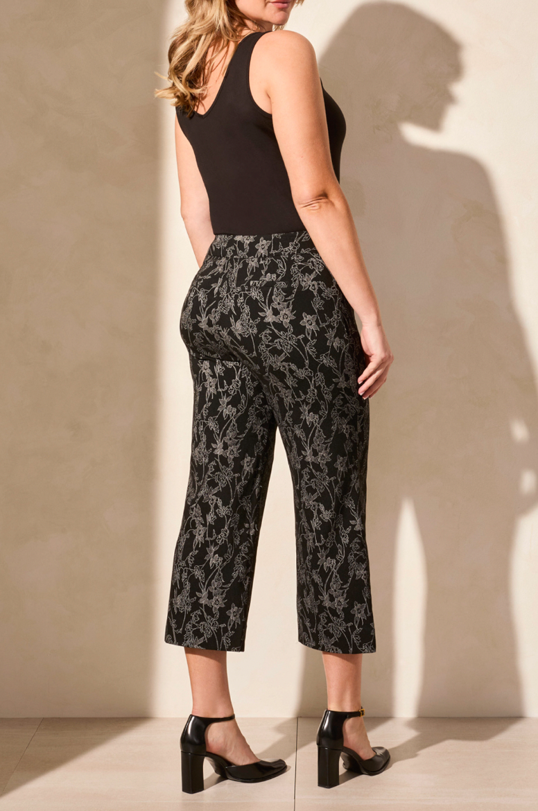 Tribal Black Pull On Capri