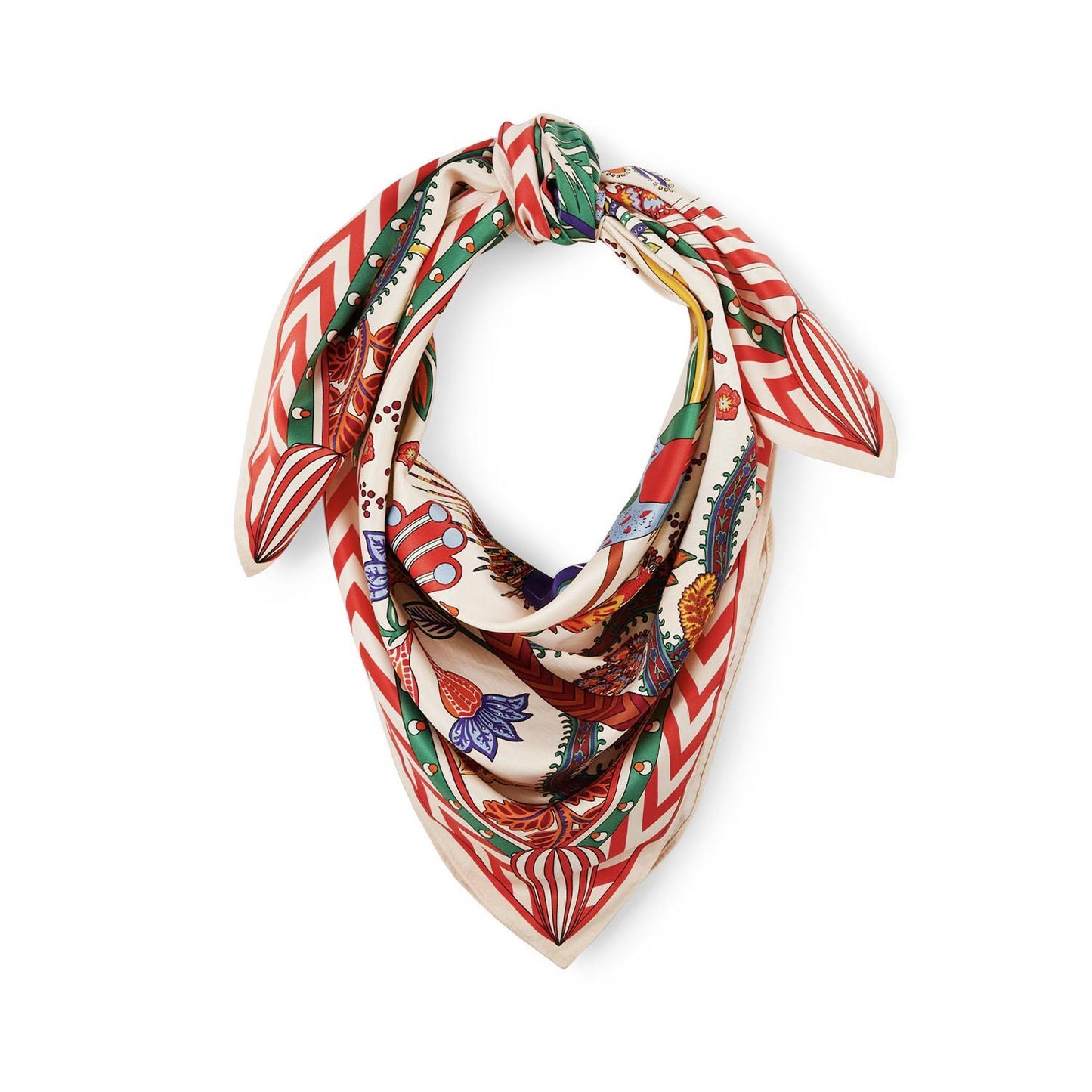 Magic India Beige Square Scarf