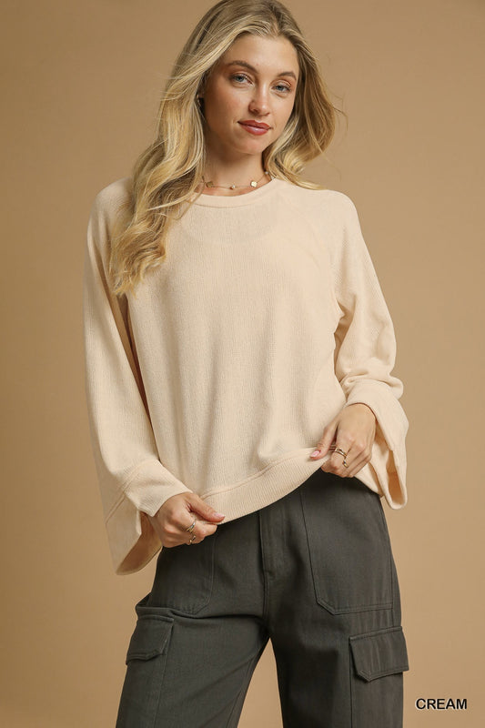 Knit Crew Neck Top