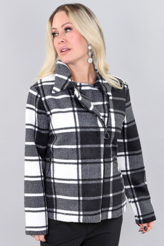 Michael Tyler Black/White Short Coat