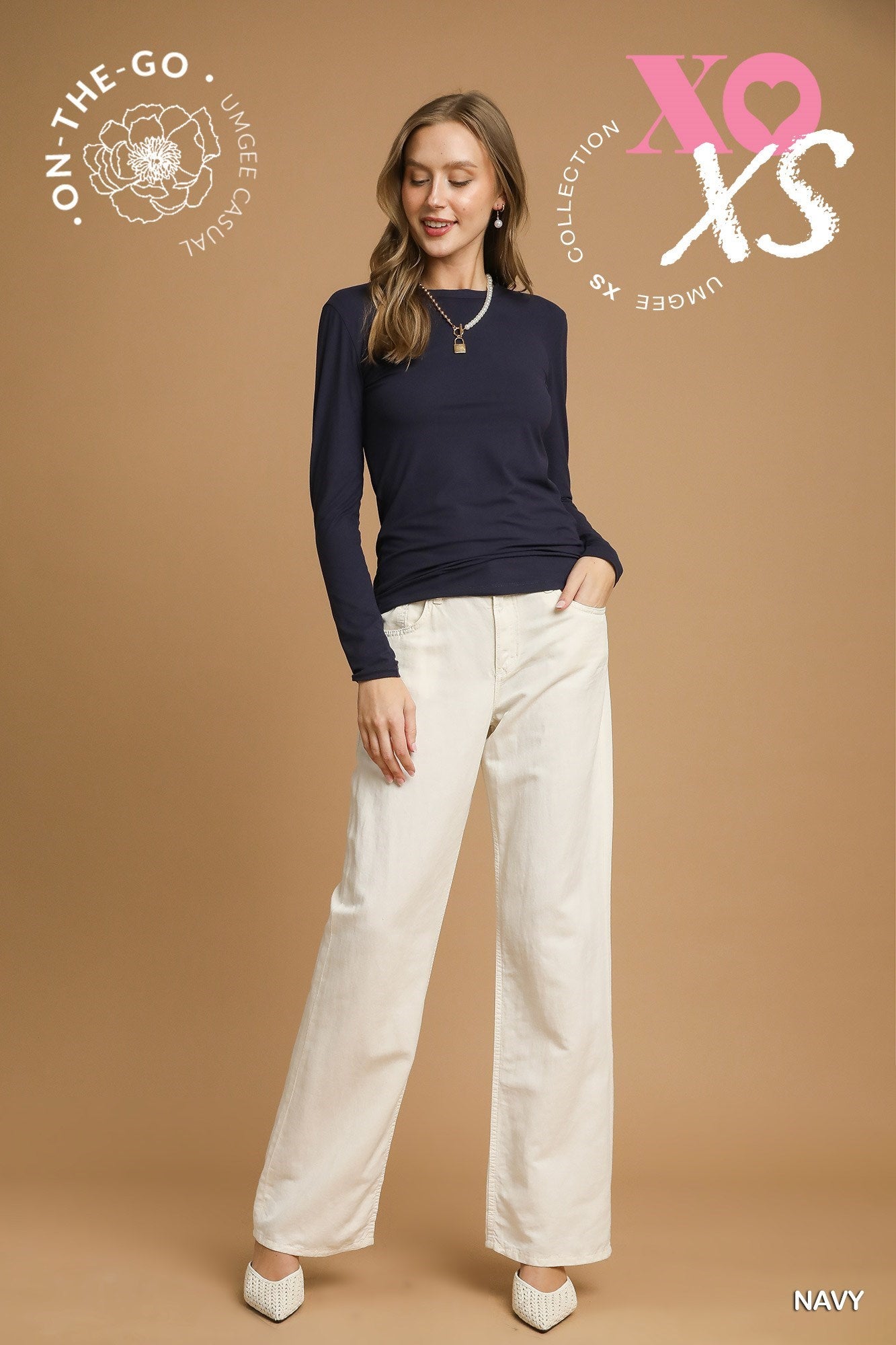 Umgee Long Sleeve Crew Neck Top