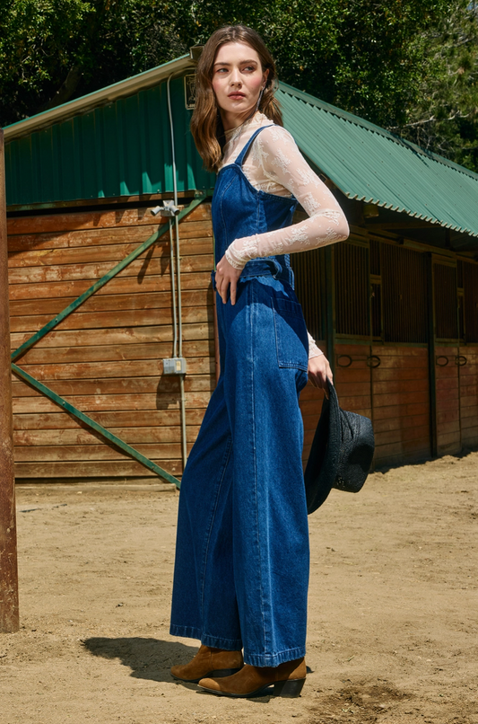 Denim Wide Fit Jumpsuit