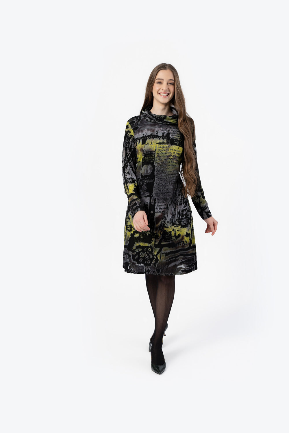 Abstract Print Dress