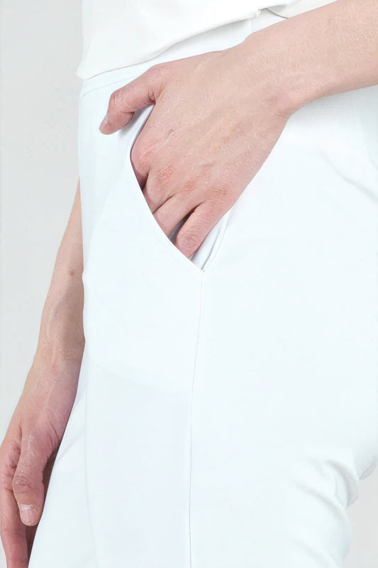 Clara Sunwoo White Ankle Pant