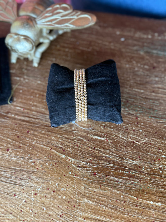 Gold Beaded Bracelet Stack