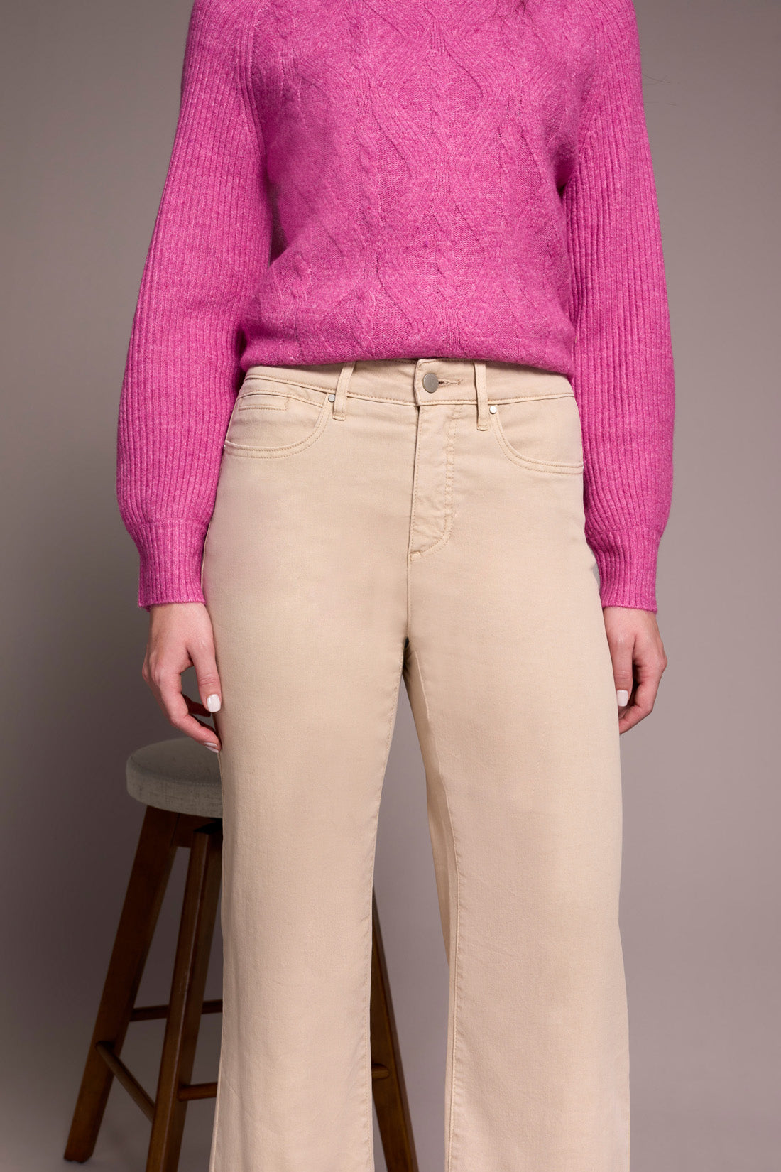 Sandstone Comfort Stretch Wide Leg Pants