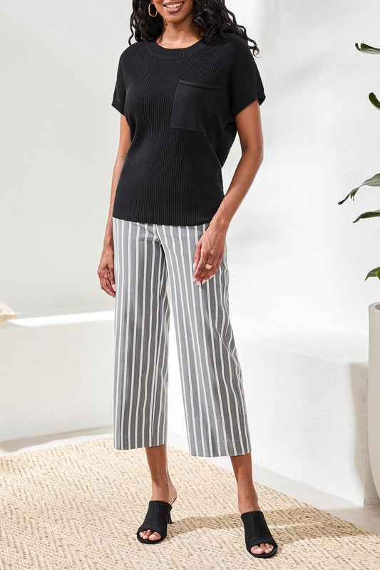 City Stripe Capri Pant