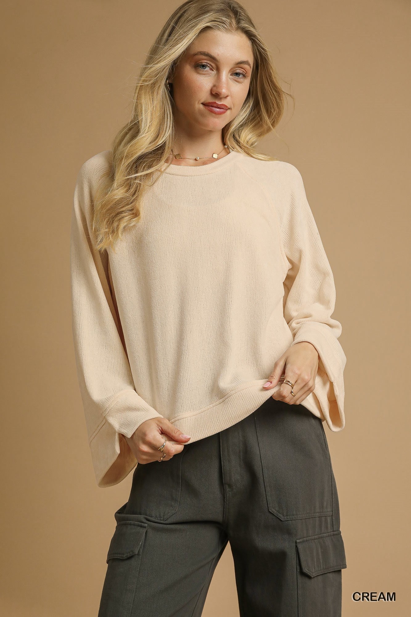 Knit Crew Neck Top