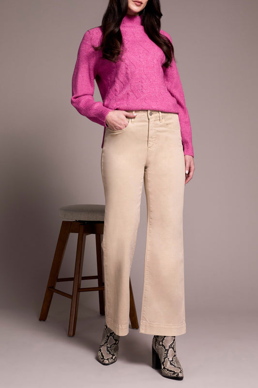 Sandstone Comfort Stretch Wide Leg Pants