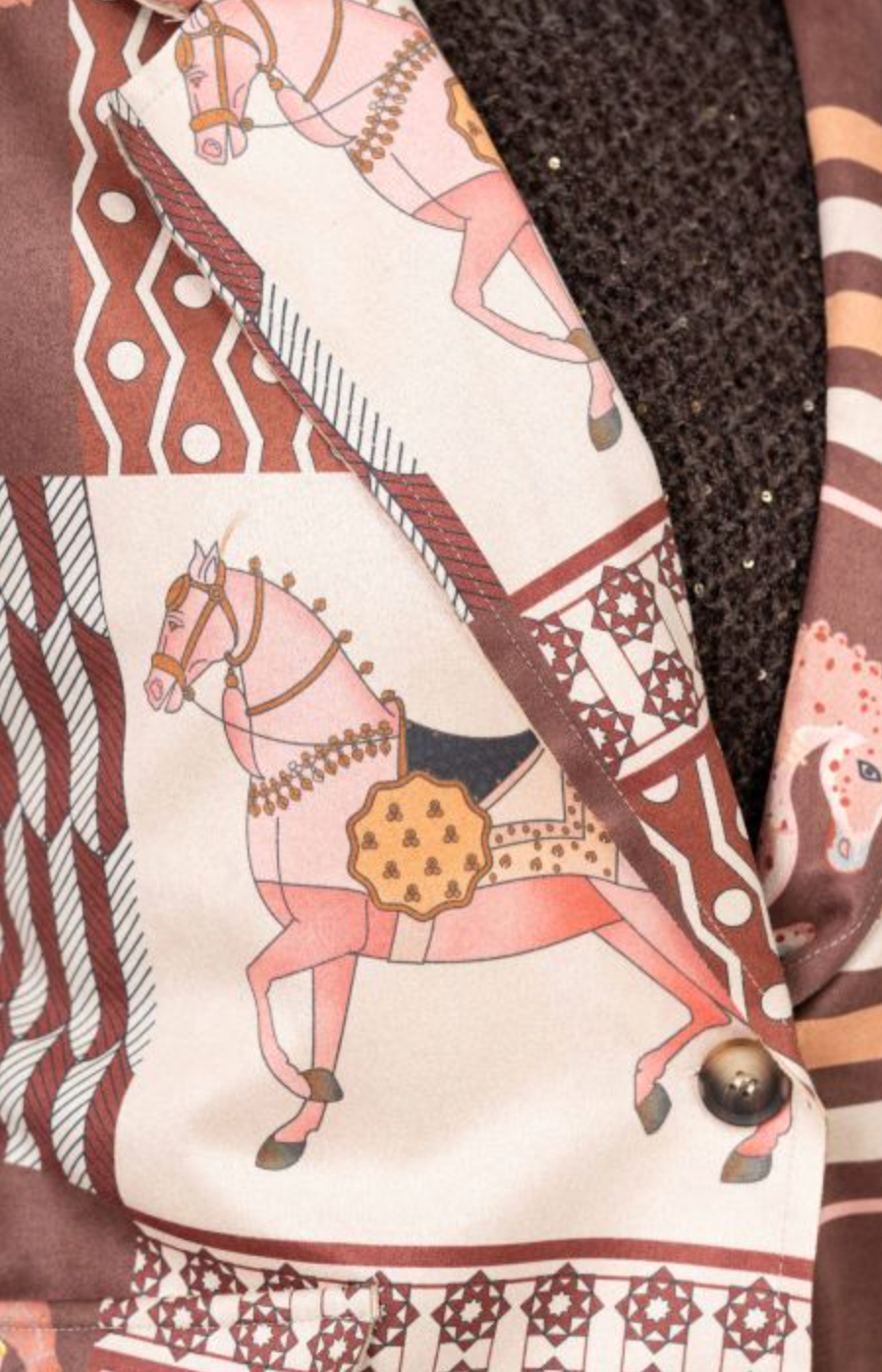 Horse Printed Blazer