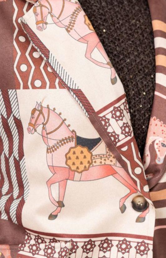 Horse Printed Blazer