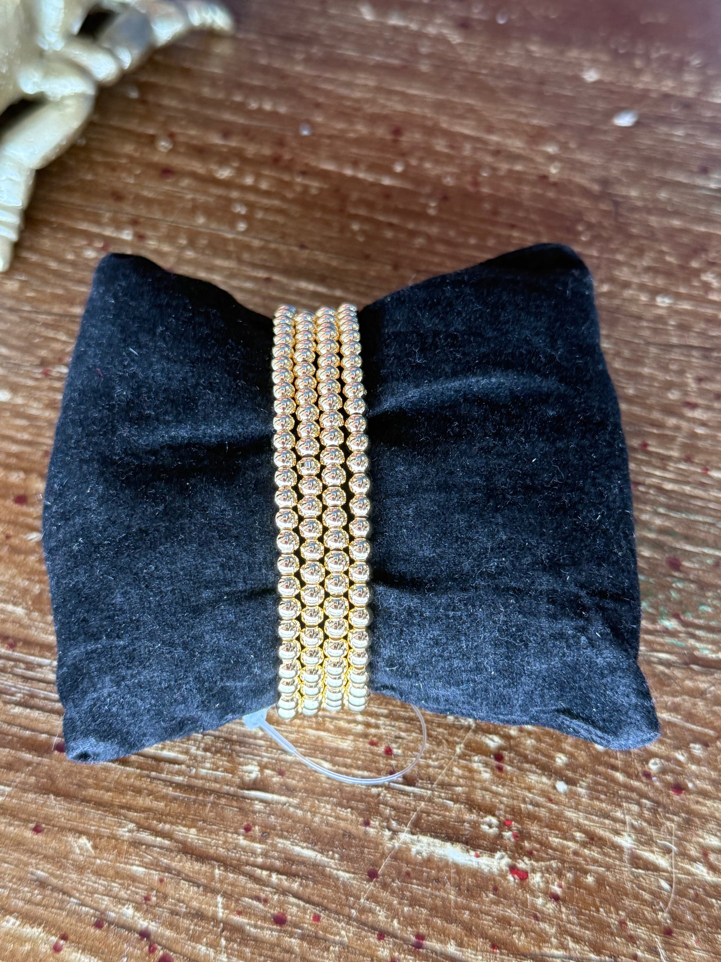 Gold Beaded Bracelet Stack