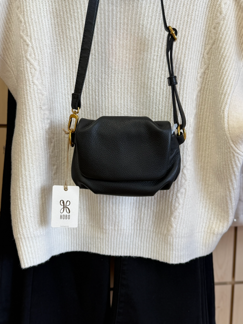 Black Harley Cross Body Sling HOBO Purse