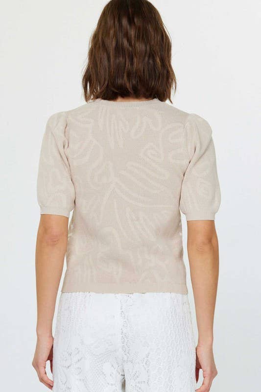 Abstract Pattern Knit Top