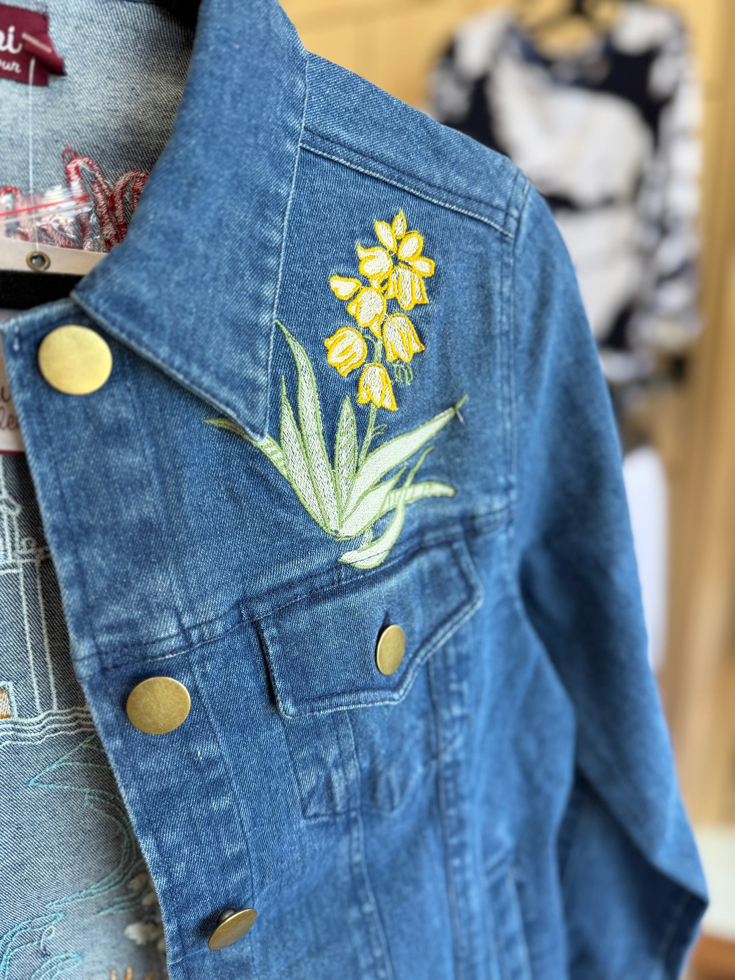 Custom New Mexico Embroidered Jean Jacket