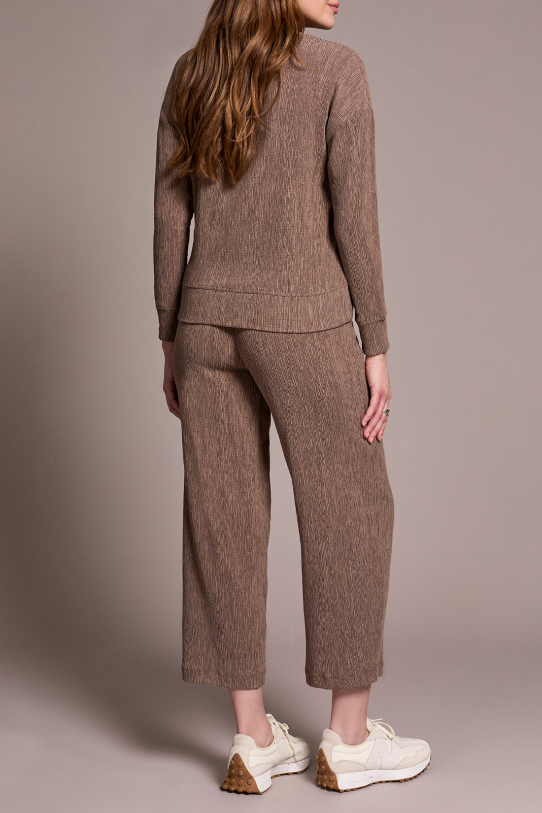 L/S Mock Neck Top - Fossil