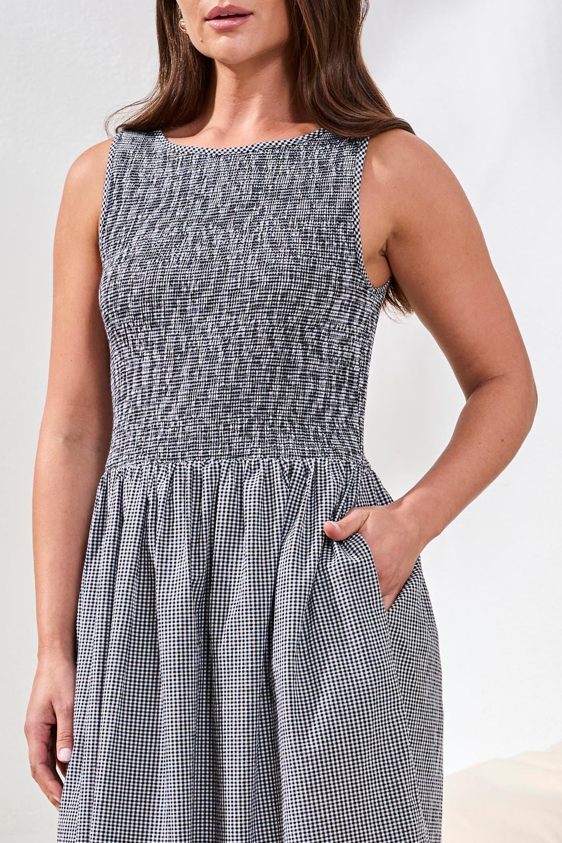Hampton Check Midi Dress