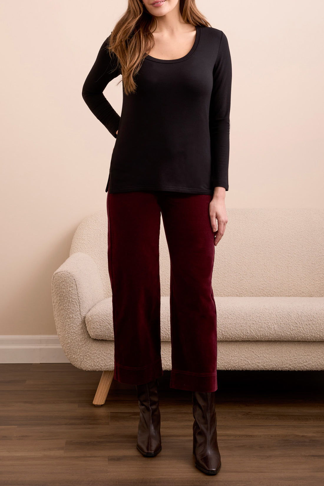 Scoop Neck Knit Top