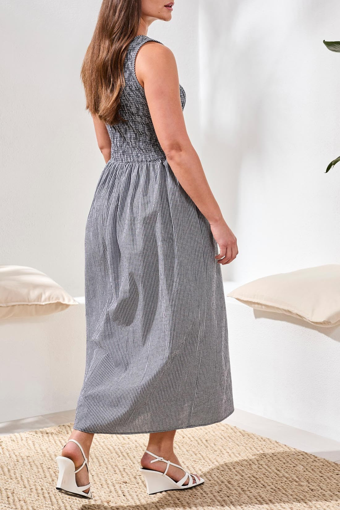 Hampton Check Midi Dress