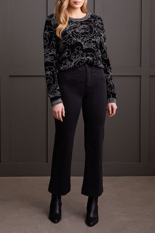 Black Comfort Stretch Wide Leg Pants