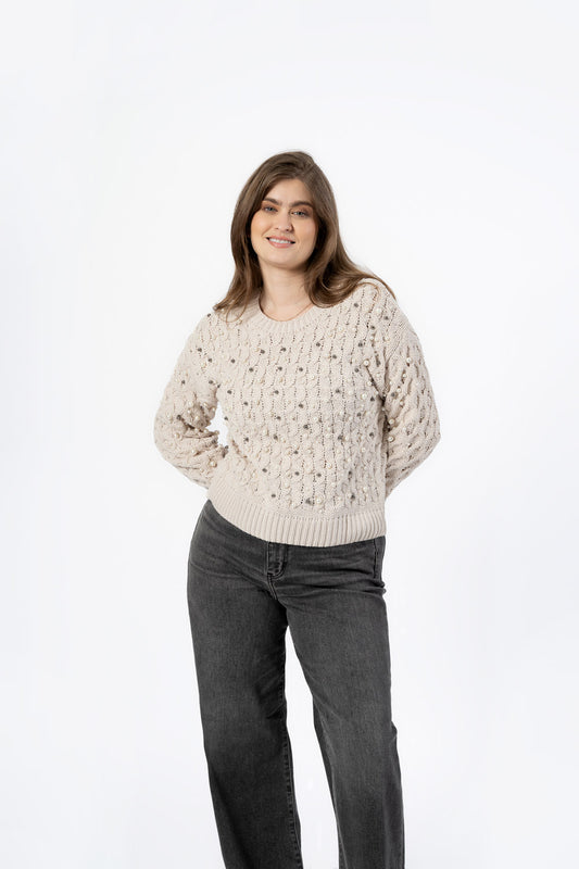 Cozy Pearl Knit Sweater